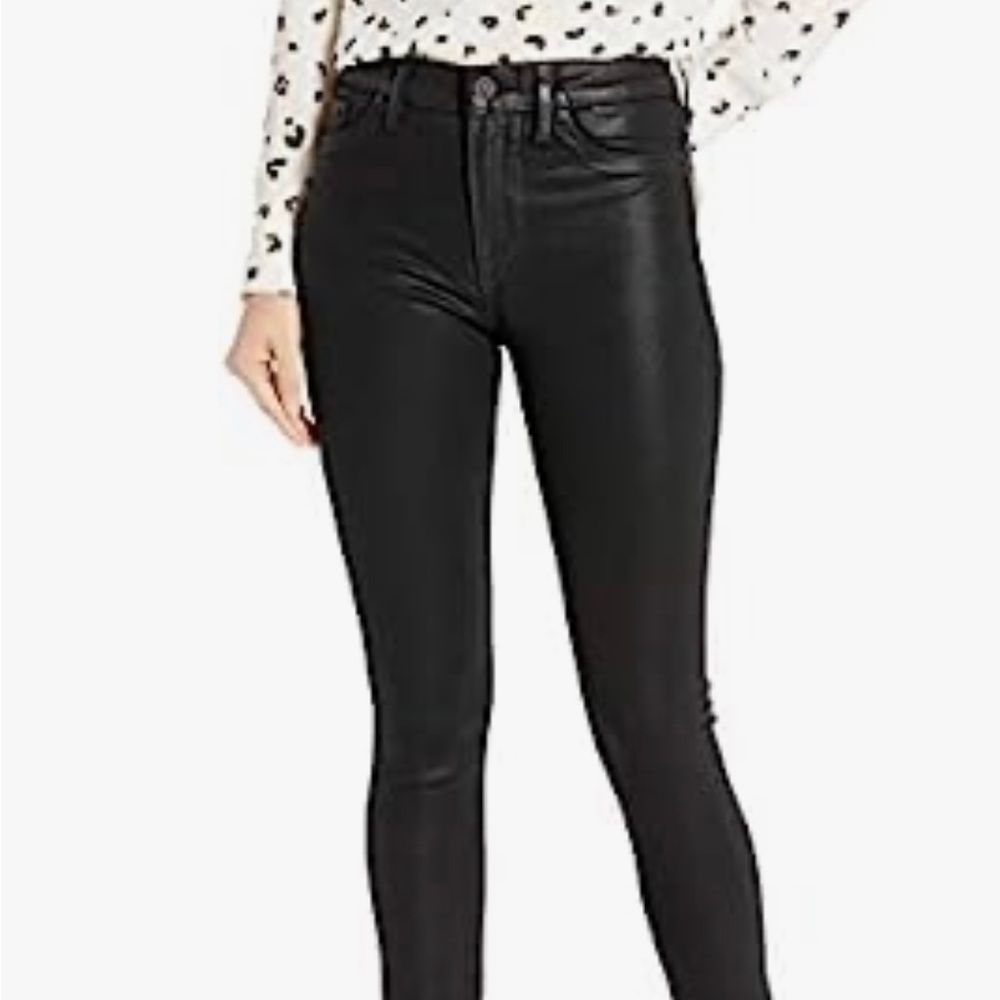 Hudson Womens Barbara High Waist Super Skinny Black Jeans - Picture 2 of 7